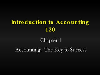 Introduction to Accounting 120 Chapter 1 Accounting:  The Key to Success 