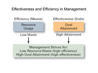 Effectiveness and Efficiency in Management
 