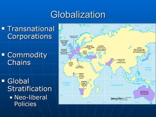Globalization Transnational Corporations Commodity Chains Global Stratification Neo-liberal Policies 