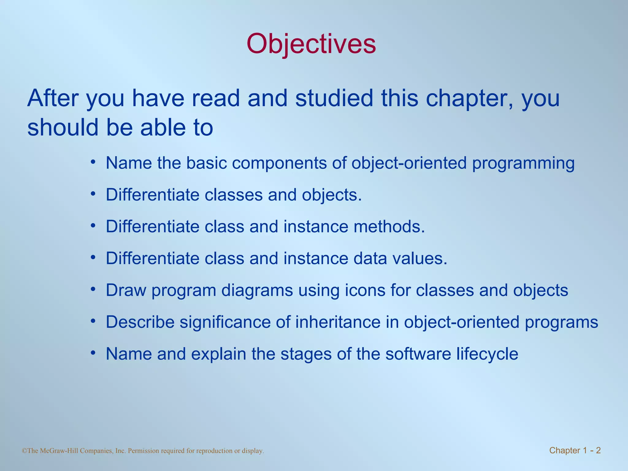 Chapter1 - Introduction to Object-Oriented Programming and Software ...