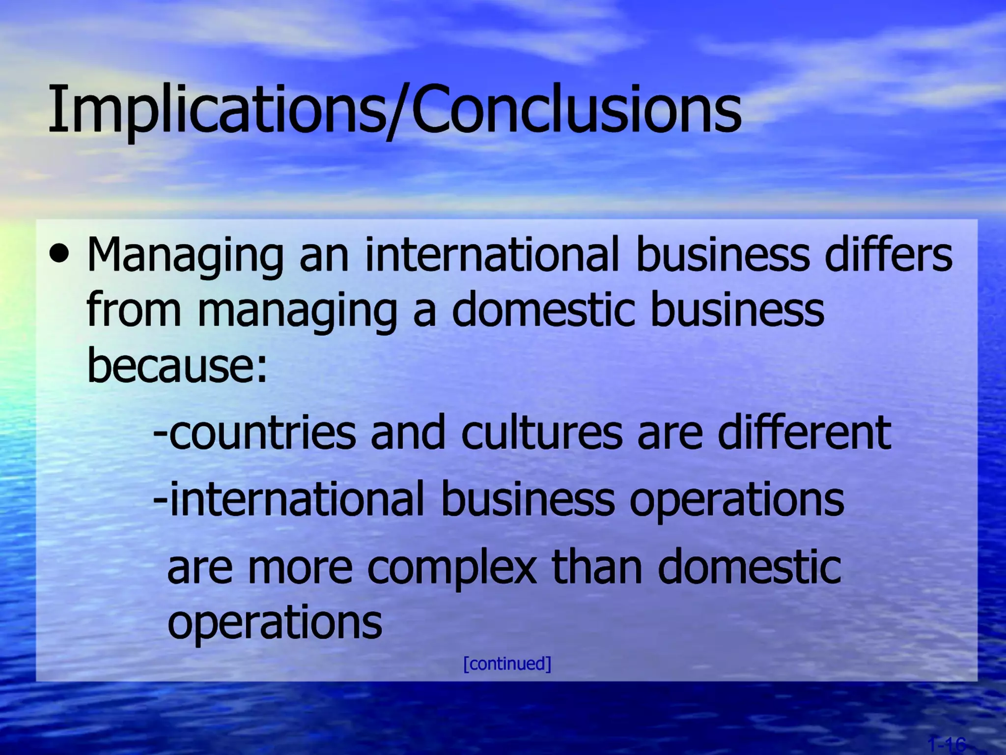 Chapter 1 (Introduction to International Business and its global linkages)