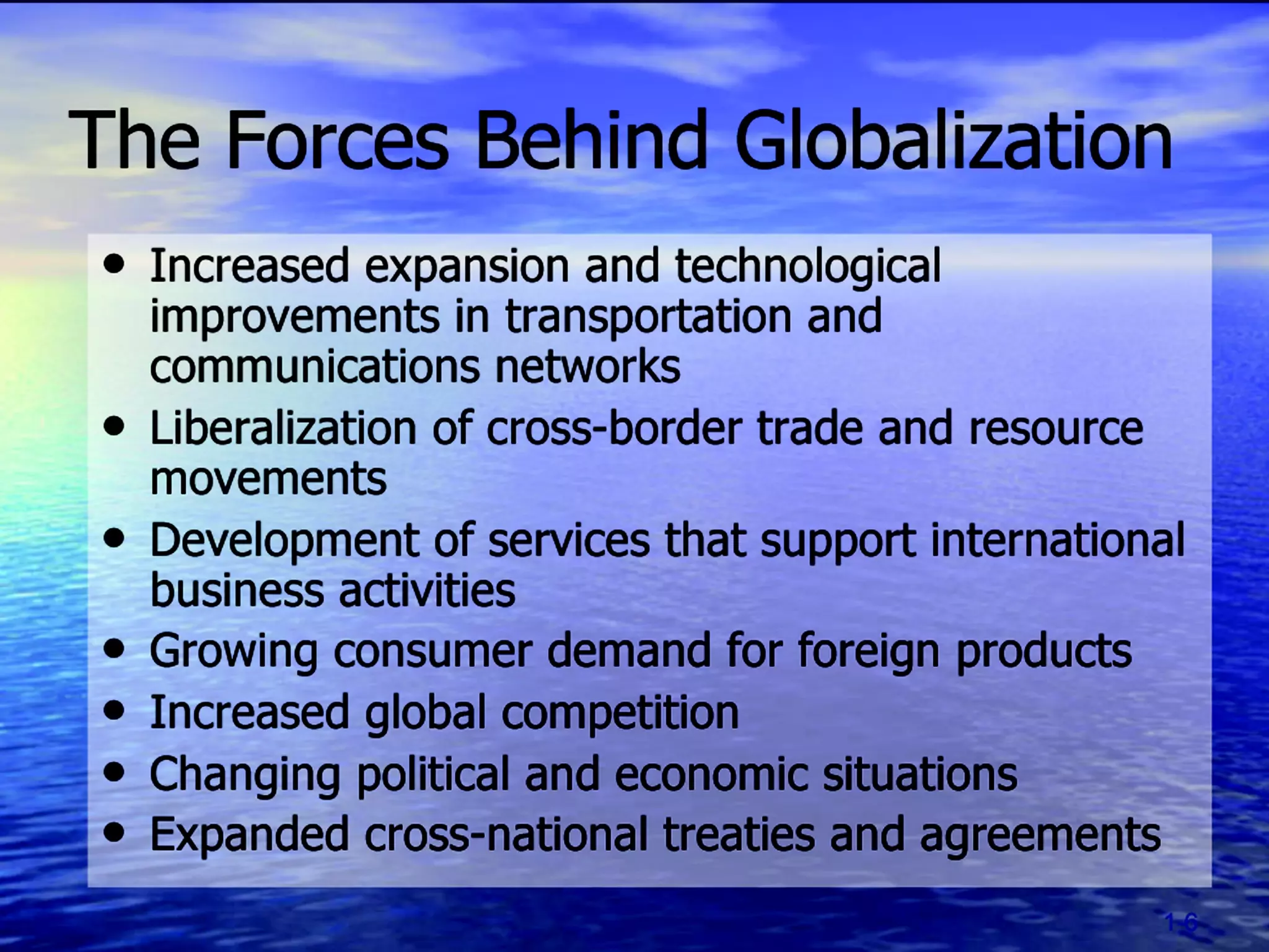 Chapter 1 (Introduction to International Business and its global linkages)