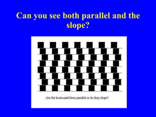 Can you see both parallel and the slope? 