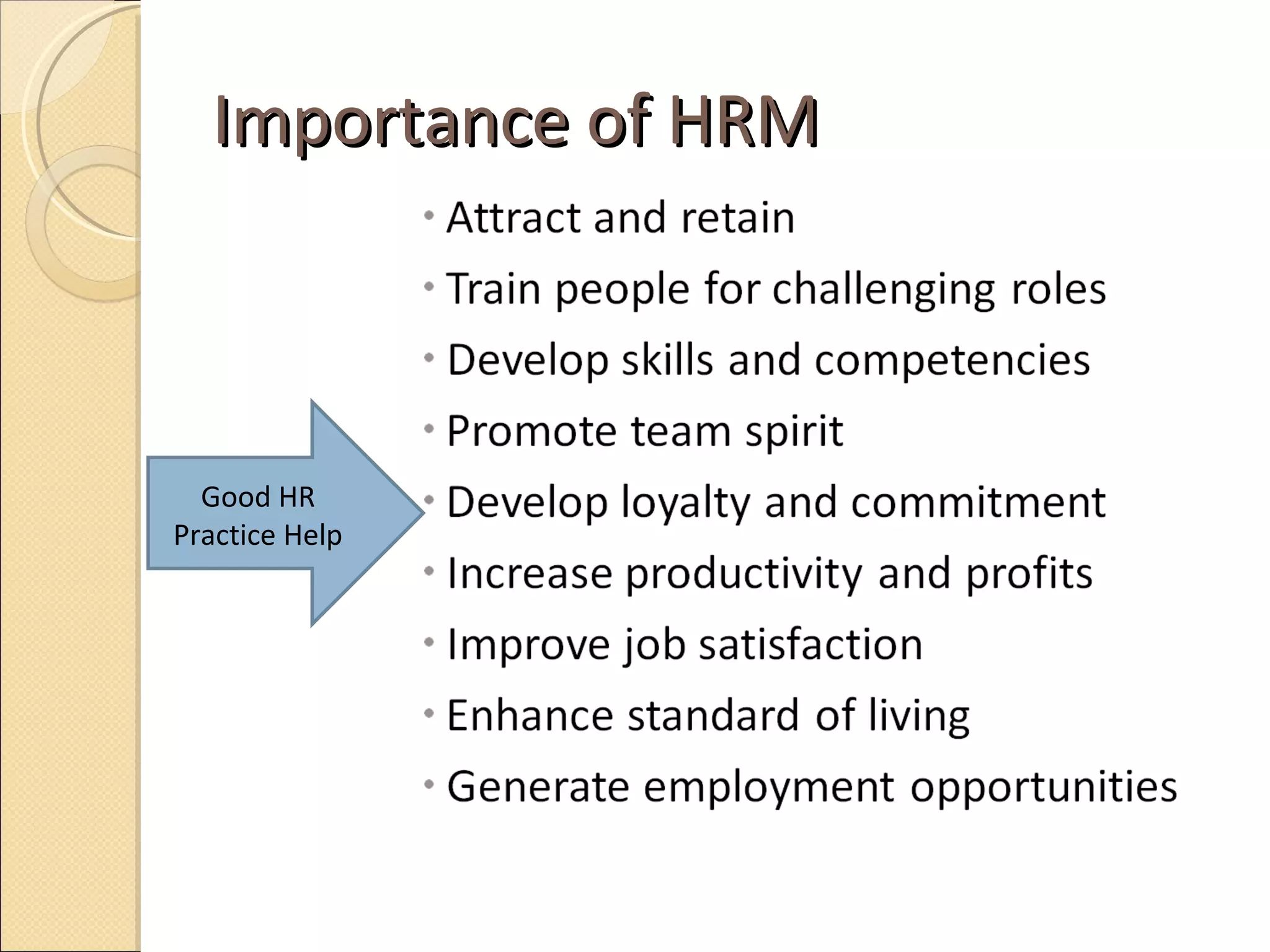 Importance of HRM  Good HR Practice Help 