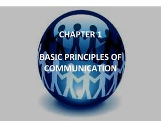 CHAPTER 1 BASIC PRINCIPLES OF COMMUNICATION 