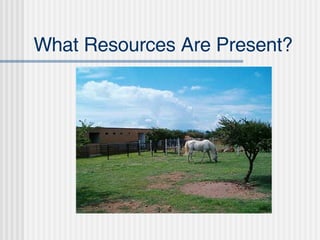 What Resources Are Present? 