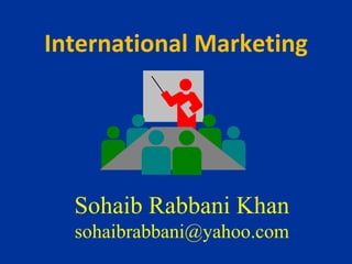 International Marketing Sohaib Rabbani Khan [email_address] 