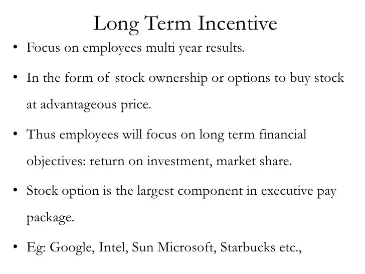 Stock options as employee benefits