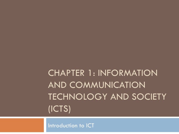 INTRODUCTION TO ICT