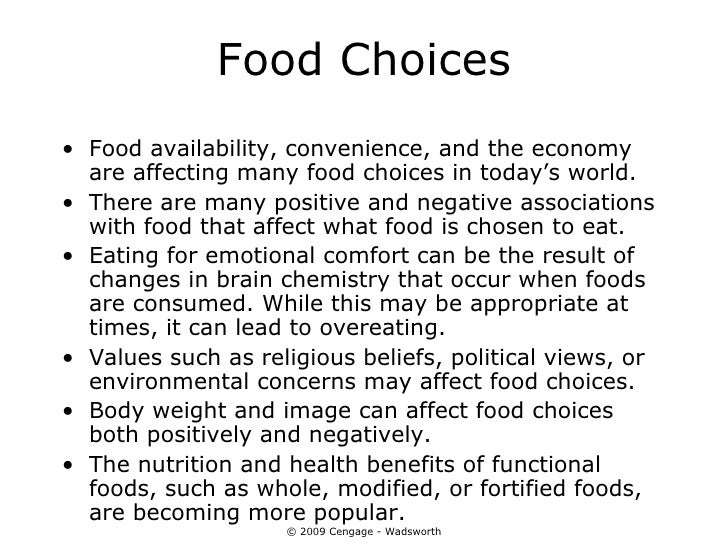 Food Choices Can Be Influenced By Such Environmental Influences As Food Choices Can Be Influenced By Such Environmental Influences As