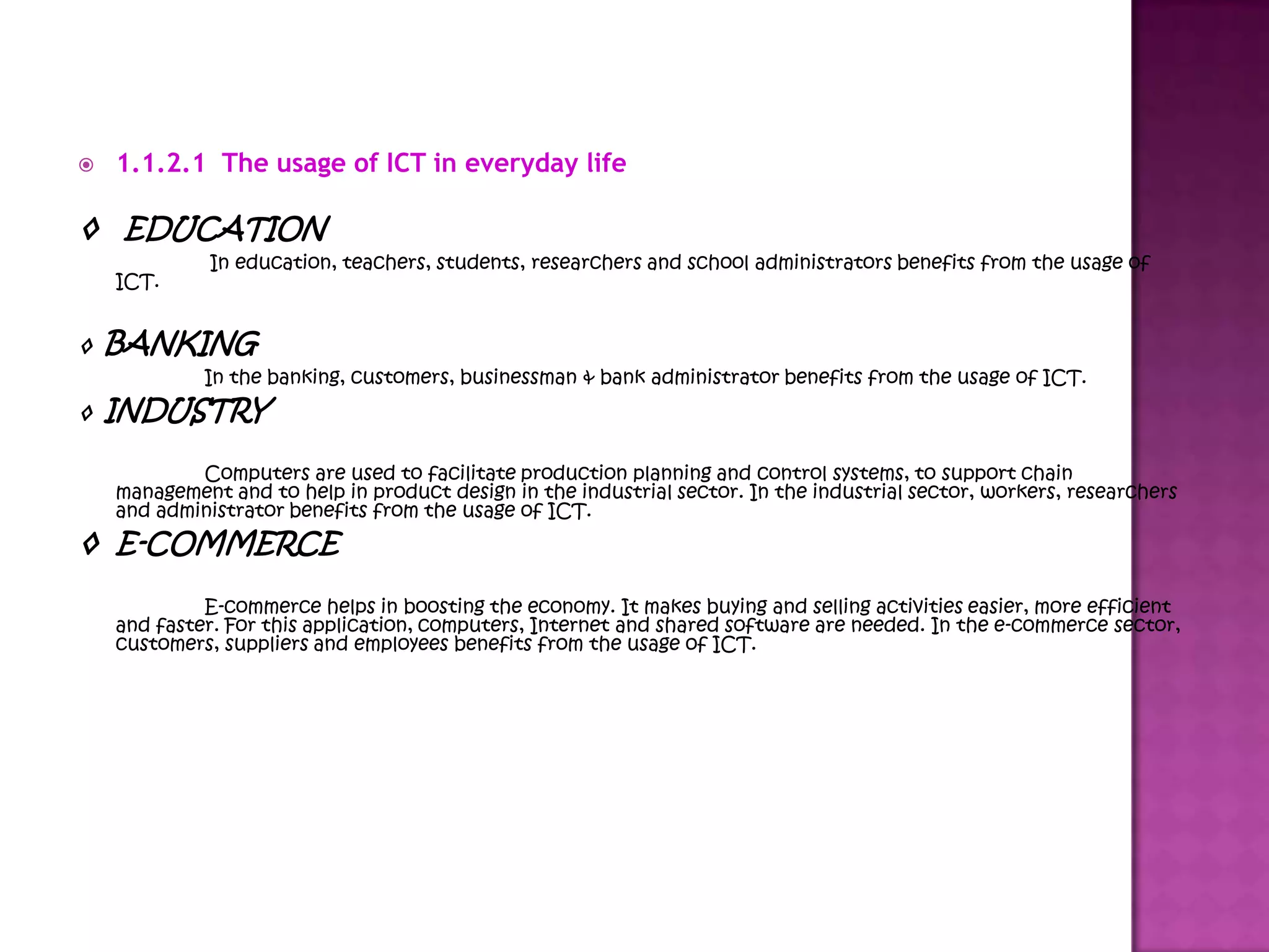 Chapter 1-introduction to ict | PPTX
