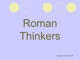 Roman Thinkers 