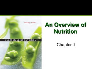 An Overview ofAn Overview of
NutritionNutrition
Chapter 1Chapter 1
 