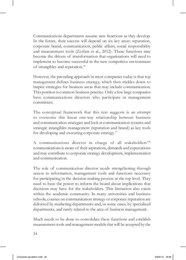 Book Corporate Reputation Chapter 1