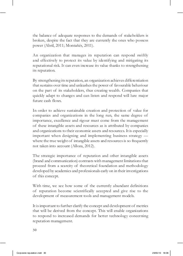 Book Corporate Reputation Chapter 1