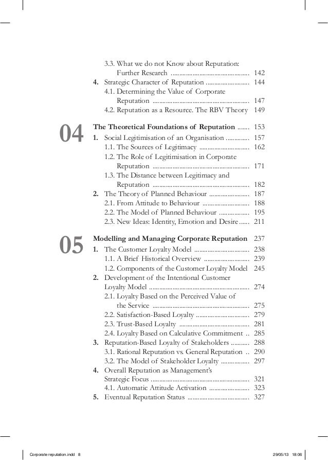 Book Corporate Reputation Chapter 1
