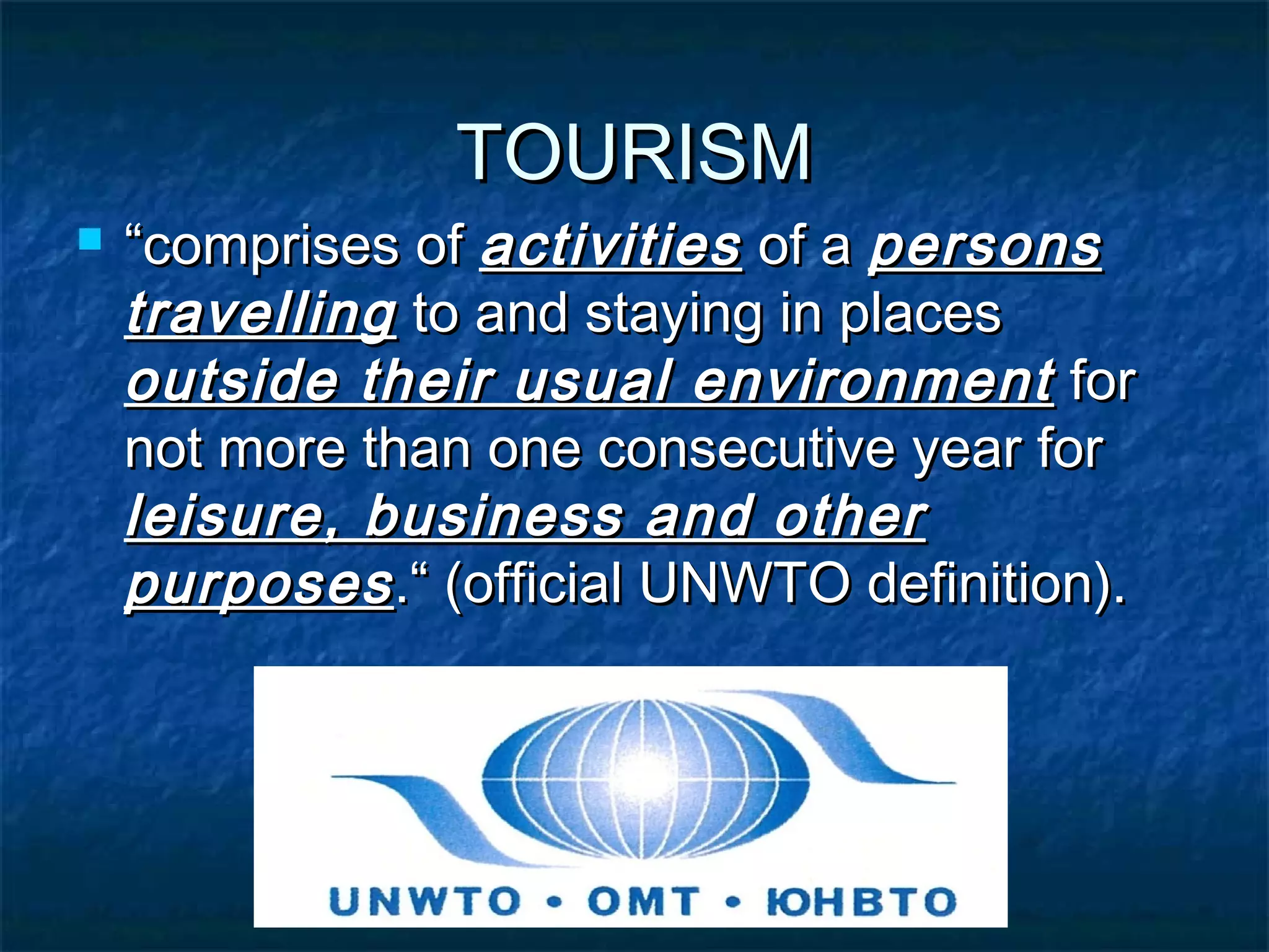 Understanding Tourism REVIEW OF TOURISM CONCEPTS | PPT