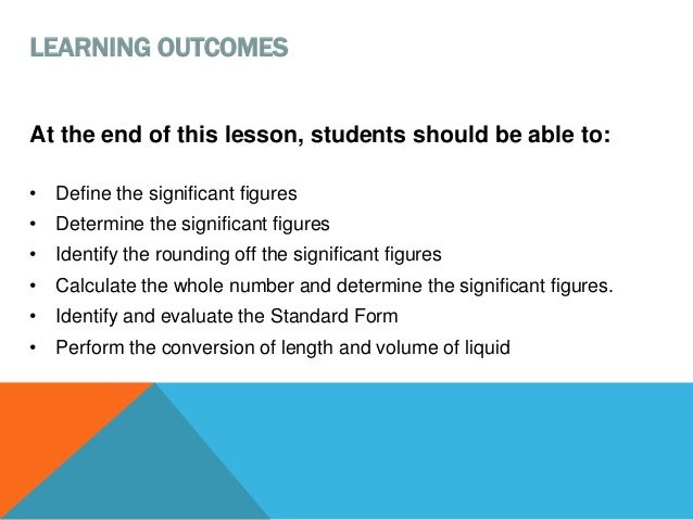 chapter 1 significant figures and standard form define standard form