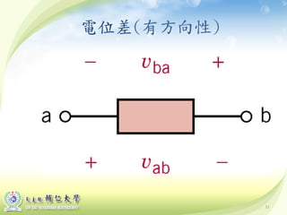 11
電位差(有方向性)
 