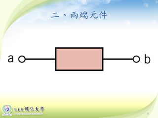 9
二、兩端元件
 