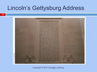 Lincoln’s Gettysburg Address
15

Copyright © 2014 Cengage Learning

 