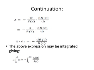 Continuation:

• The above expression may be integrated
giving:

 
