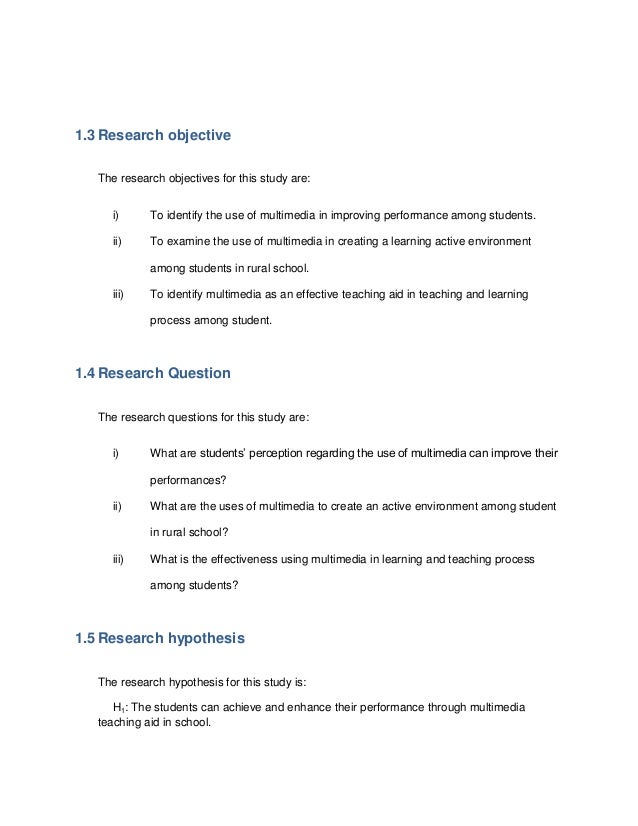 example of research proposal chapter 1