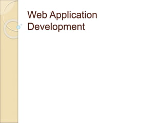 introduction to web application development