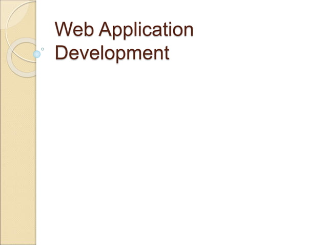 introduction to web application development | PPT