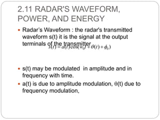 Radar Wave Phase Chapter 1-generality | PPSX