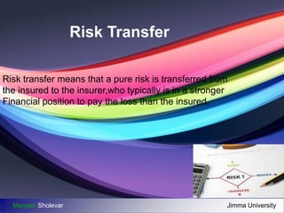 Chapter 1: Introduction to Insurance | PPTX