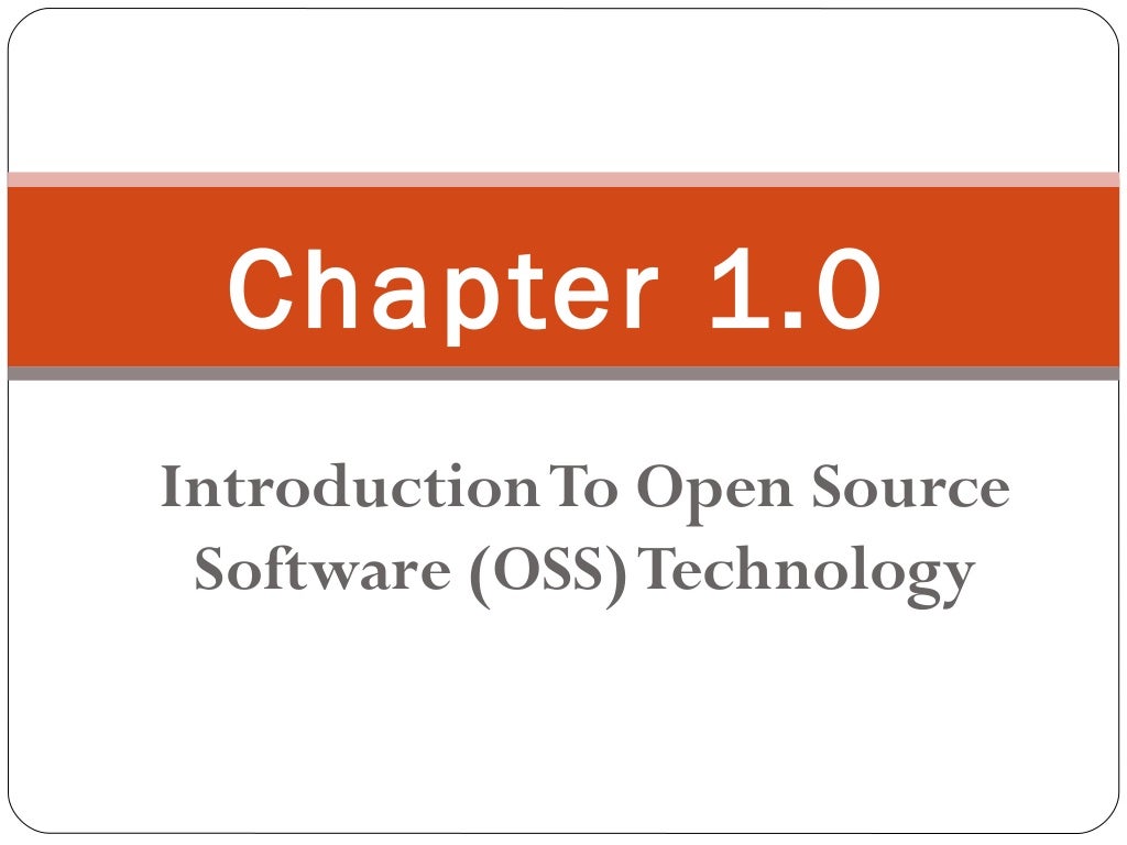 Open Source Operating System [Chapter 1]