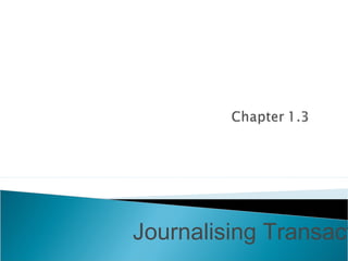 Journalising Transact
 