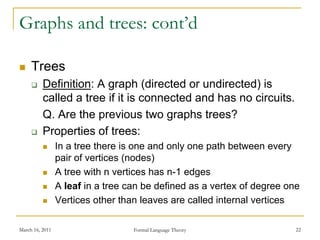 Chapter1 Formal Language and Automata Theory | PDF