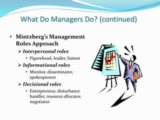 Management Informational Roles introduction to management and organization | PPTX