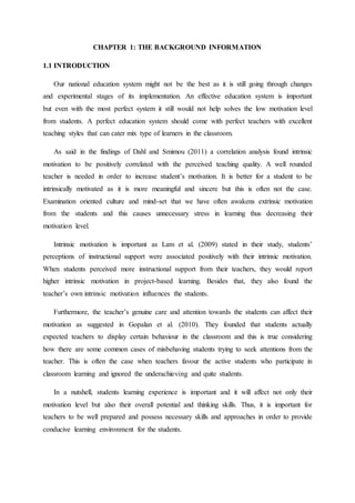 Chapter 1 The Background Information | PDF