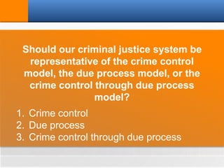 difference between crime control and due process