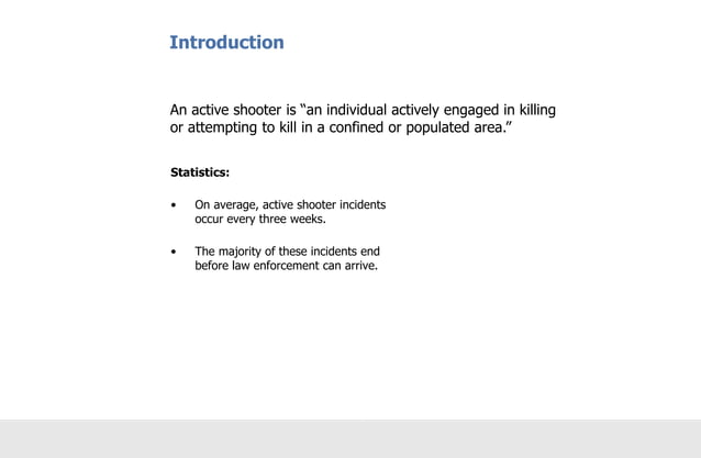 Active Shooter Preparedness Ppt Active Shooter Preparedness Ppt