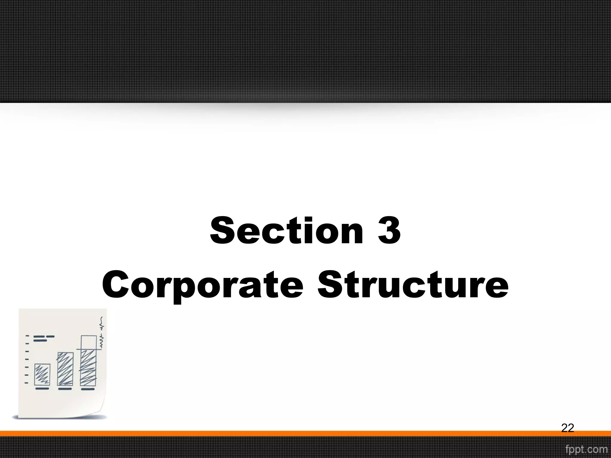 Section 3
Corporate Structure
22
 