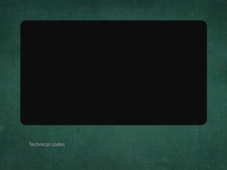 Technical codes
 