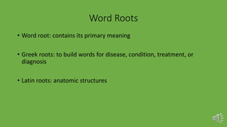 Chapter 1. presentation of medical english | PPTX