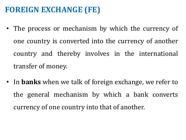 Introduction to foreign exchange