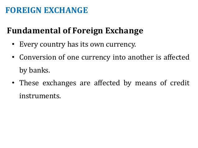Introduction to foreign exchange