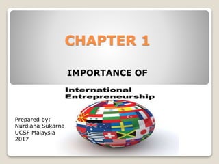 CHAPTER 1
IMPORTANCE OF
Prepared by:
Nurdiana Sukarna
UCSF Malaysia
2017
 