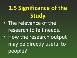 Research Project - Chapter 1 | PPTX