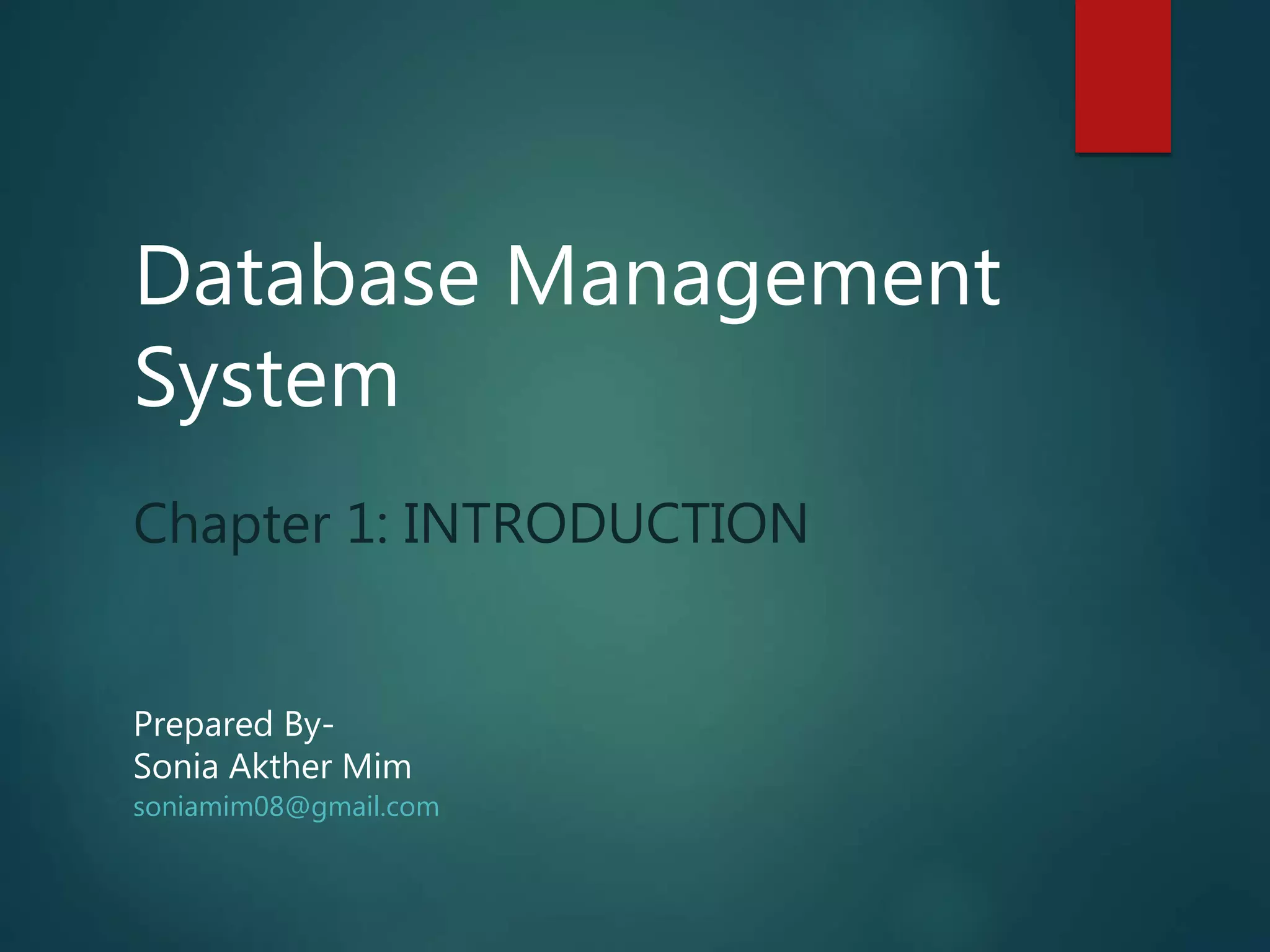 Database Management System, Lecture-1 | PPT
