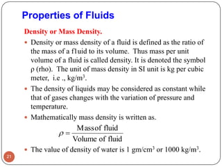 Chapter 1. introduction to fluid mechanics | PPT