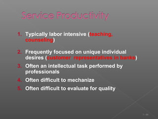 Operations & productivity