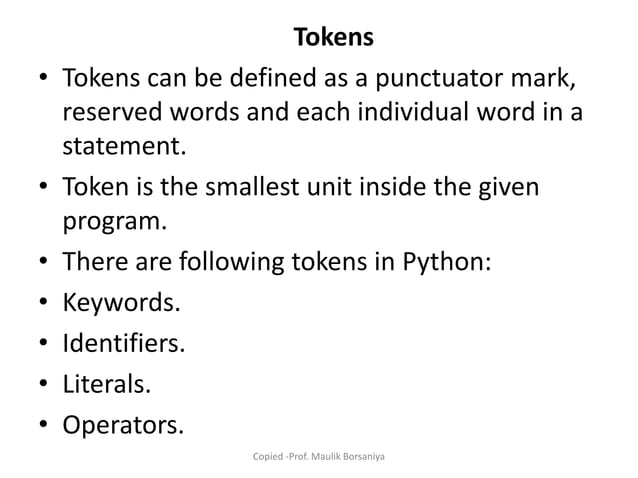Chapter 1 - INTRODUCTION TO PYTHON -MAULIK BORSANIYA | PPTX ...