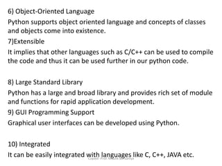 Chapter 1 - INTRODUCTION TO PYTHON -MAULIK BORSANIYA | PPTX ...